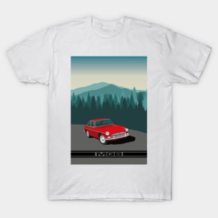 MGB GT Post-Card Style Poster T-Shirt